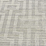 Gramercy Luxe Viscose Area Rug, High-low Pile, Light Silver, 5ft-6in x 8ft-6in - Modern Rug Importers