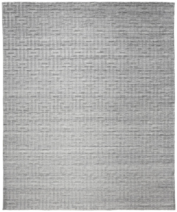 Gramercy Luxe Viscose Rug, High-low Pile, Light Silver Gray, 4ft x 6ft Area Rug - Modern Rug Importers