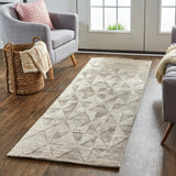 Gramercy Luxe Viscose Rug, High-low Pile, Metallic Taupe, 4ft x 6ft Area Rug - Modern Rug Importers