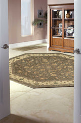 N N 2000 Olive Traditional Indoor Rug