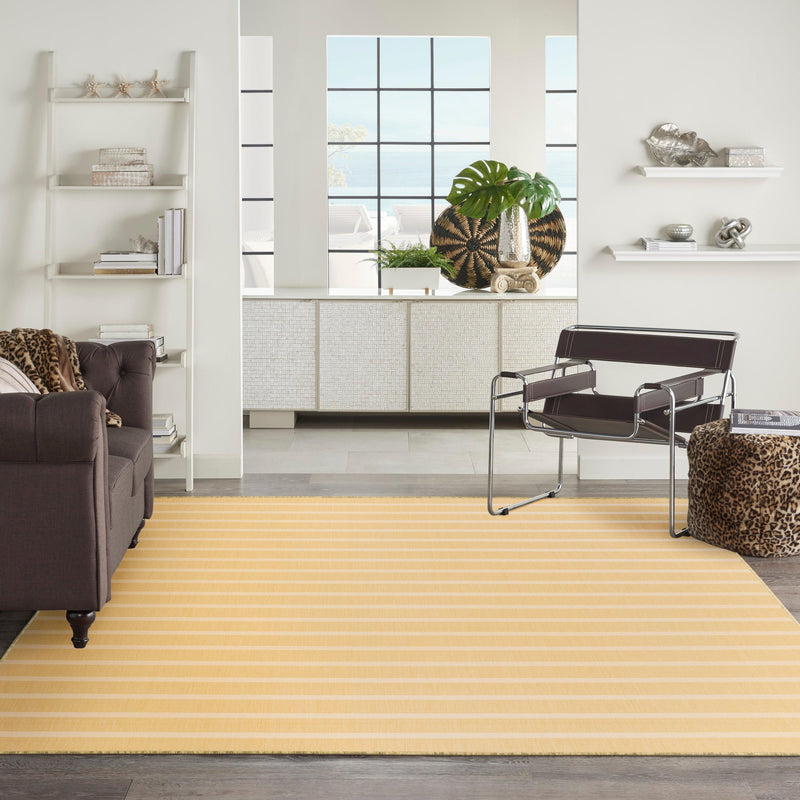 Nourison Positano POS03 Yellow Ivory Modern Rug