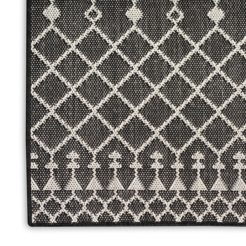 Nourison Positano POS02 Black Modern Rug