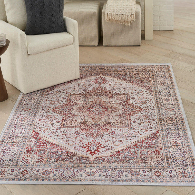 Nourison Vintage Home VNH01 Ivory Red Bohemian Indoor Rug