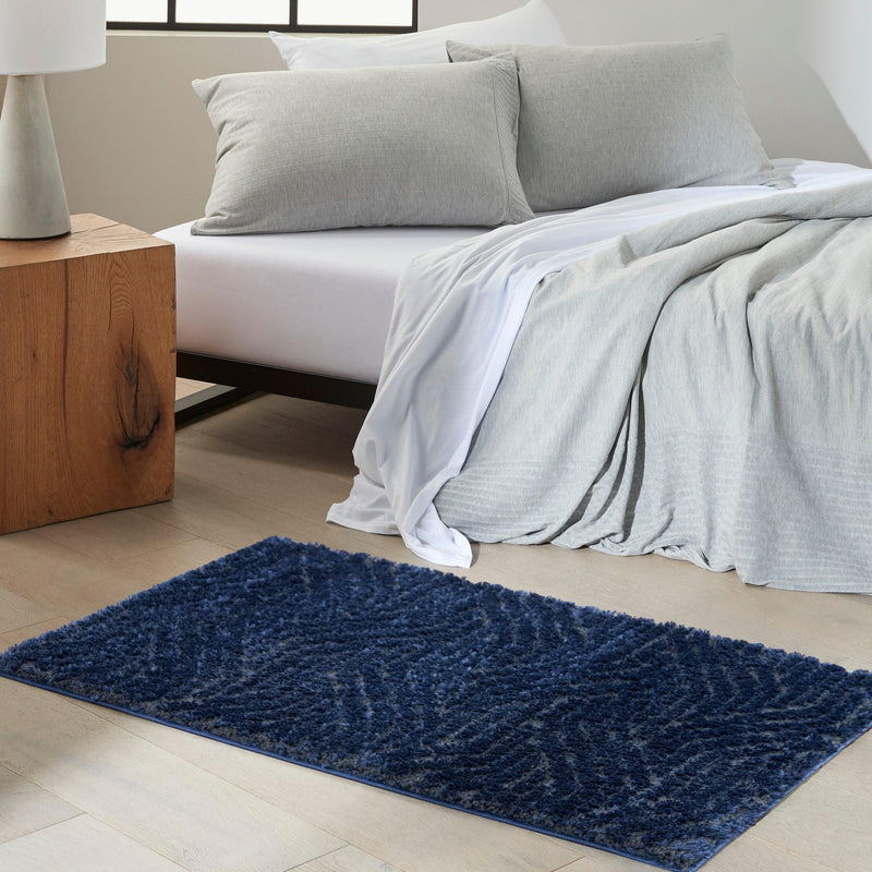 Calvin Klein SFC01 Surfaces Navy Shag Indoor Rug