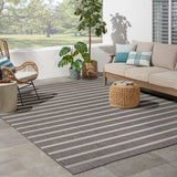 Nourison Positano POS03 Charcoal Ivory Modern Rug