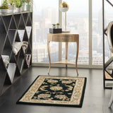 N N 2000 Black Traditional Indoor Rug