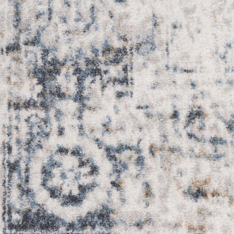 Nourison Astra Machine Washable ASW16 Ivory Blue Vintage Indoor Rug