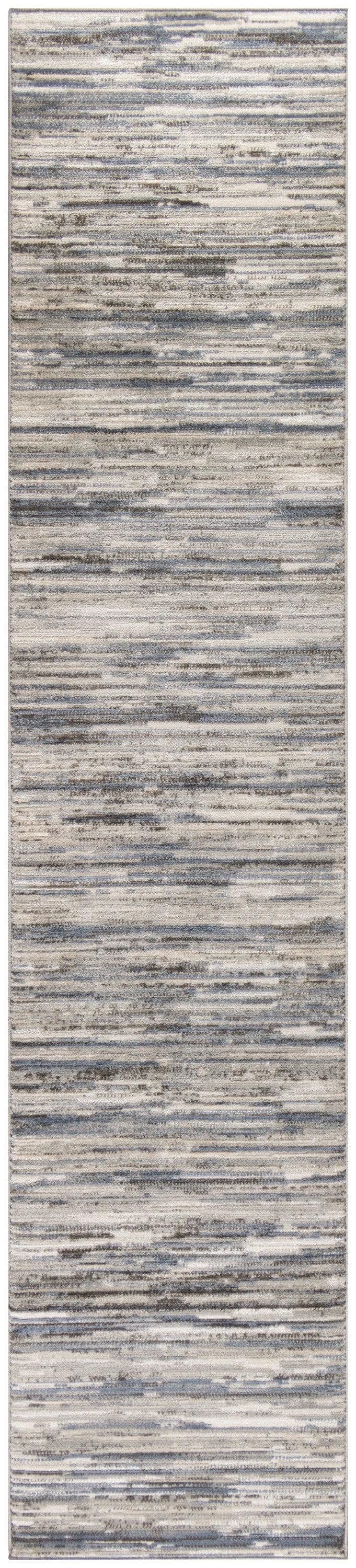 Nourison Serenity Home SRH03 Ivory Grey Blue Modern Indoor Rug