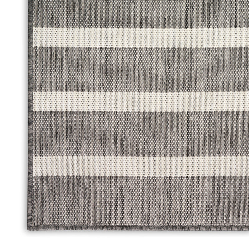 Nourison Positano POS03 Charcoal Ivory Modern Rug