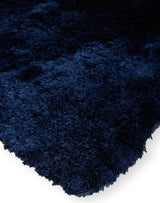 Indochine Plush Shag Rug, Metallic Sheen, Dark Blue, 7ft-6in x 9ft-6in Area Rug - Modern Rug Importers