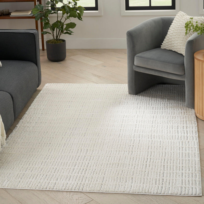 Nourison Modern Comfort MNC03 Ivory Grey Scandinavian Indoor Rug