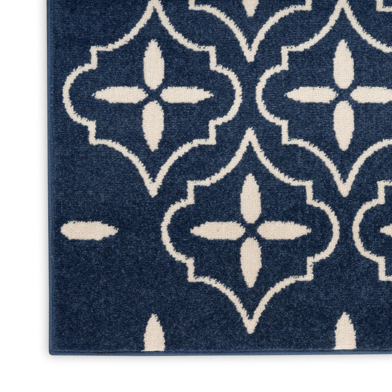 Nourison Nourison Essentials NRE04 Navy Ivory Modern Rug