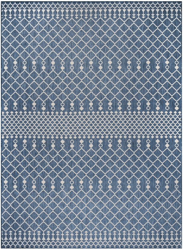 Nourison Positano POS02 Navy Blue Modern Rug