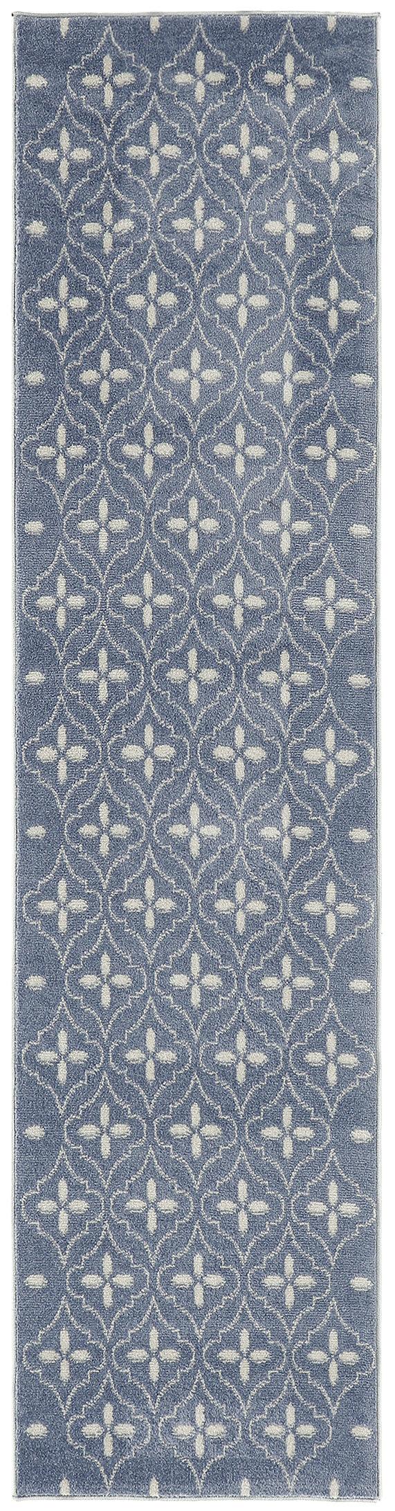 Nourison Nourison Essentials NRE04 Blue Ivory Modern Rug