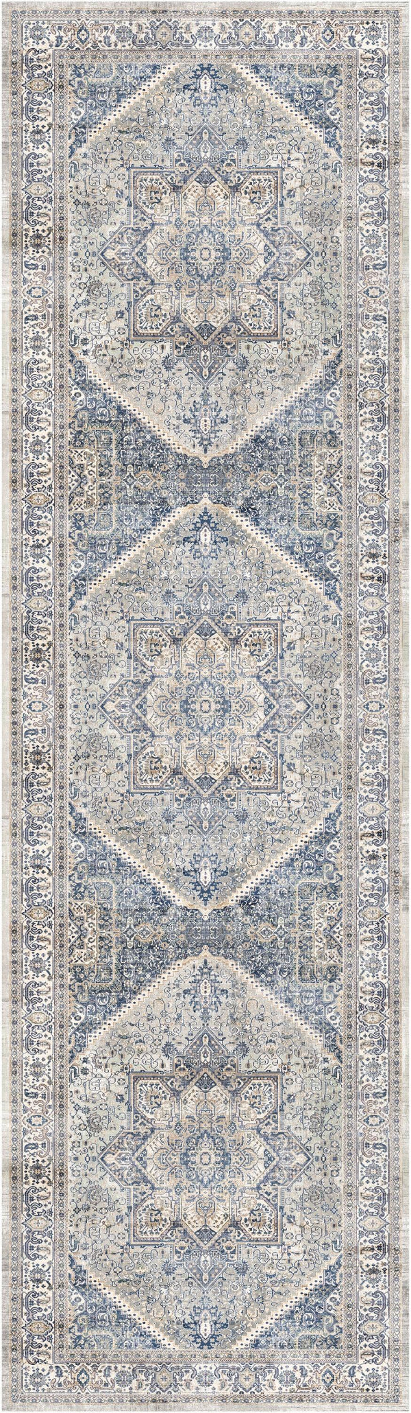 Nourison Vintage Home VNH01 Beige Blue Bohemian Indoor Rug