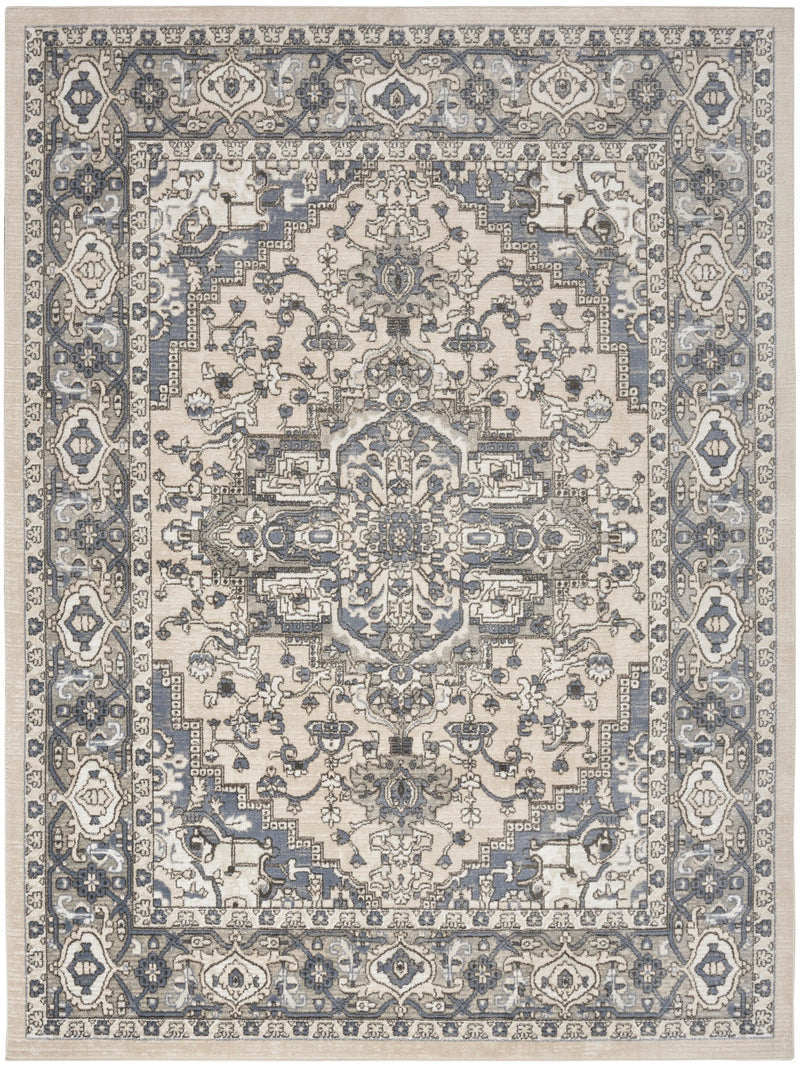 Nourison Quarry QUA05 Ivory Blue Vintage Indoor Rug