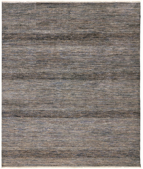 Janson Classic Striped Rug, Dark/Warm Gray, 5ft - 6in x 8ft - 6in Area Rug - Modern Rug Importers