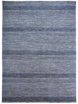 Janson Classic Striped Rug, Navy Blue/Silver Gray, 5ft-6in x 8ft-6in Area Rug - Modern Rug Importers