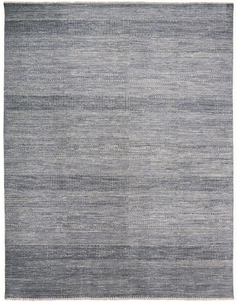 Janson Classic Striped Rug, Steel/Silver Gray, 5ft-6in x 8ft-6in Area Rug - Modern Rug Importers