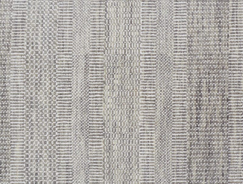 Janson Classic Striped Rug, Steel/Silver Gray, 5ft-6in x 8ft-6in Area Rug - Modern Rug Importers