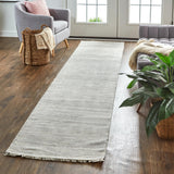 Janson Classic Striped Rug, Steel/Silver Gray, 5ft-6in x 8ft-6in Area Rug - Modern Rug Importers