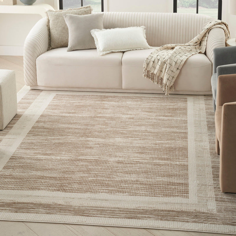 Nourison Serenity Home SRH07 Mocha Ivory Modern Indoor Rug