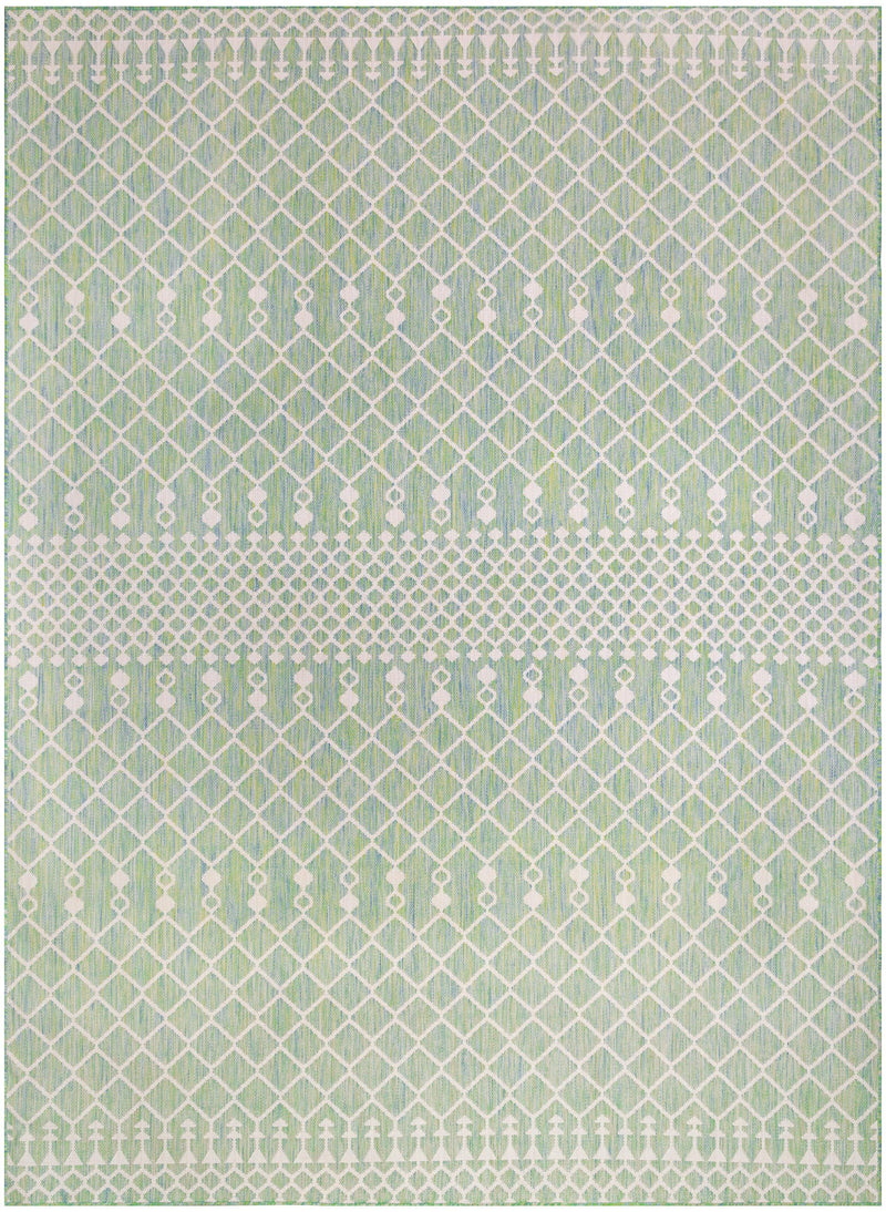 Nourison Positano POS02 Blue Green Modern Rug