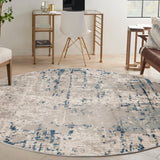 Nourison Quarry QUA01 Ivory Grey Blue Modern Indoor Rug