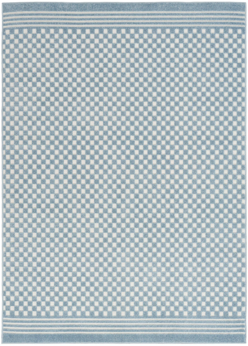 Nourison Care Free CAF02 Blue Modern Indoor Rug