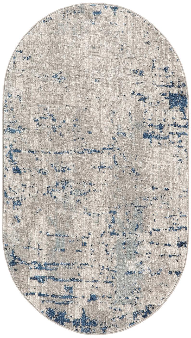 Nourison Quarry QUA01 Ivory Grey Blue Modern Indoor Rug