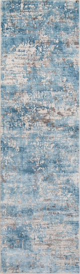 Juliet Blue Designer Abstract Runner Rug - Modern Rug Importers