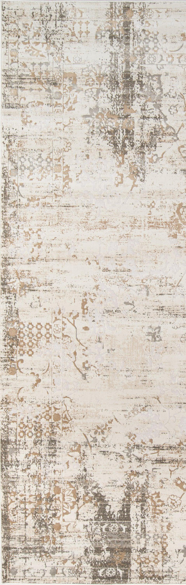 Juliet Copper Distressed Design Runner Rug - Modern Rug Importers