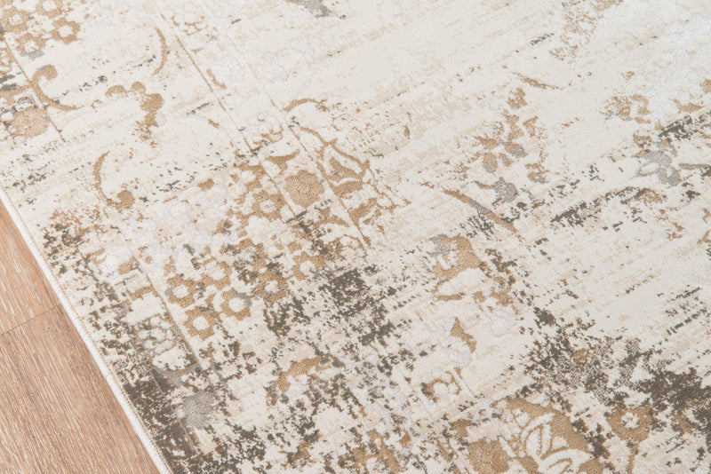 Juliet Copper Distressed Design Runner Rug - Modern Rug Importers