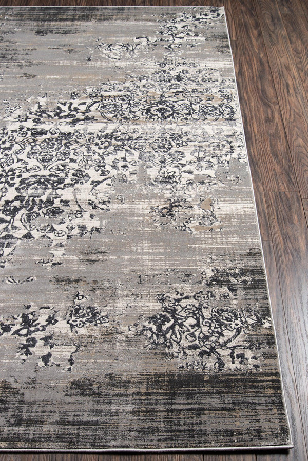 Juliet Grey Distressed Design Runner Rug - Modern Rug Importers