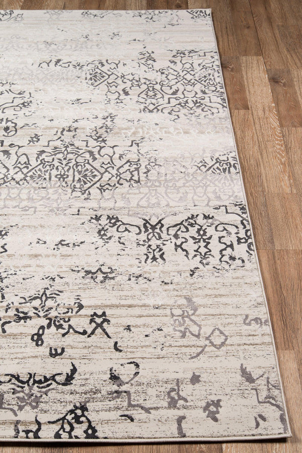 Juliet Ivory Distressed Design Runner Rug - Modern Rug Importers