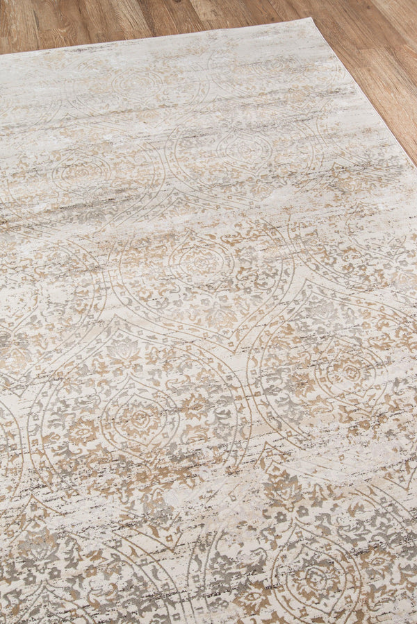 Juliet Ivory Distressed Design Runner Rug - Modern Rug Importers