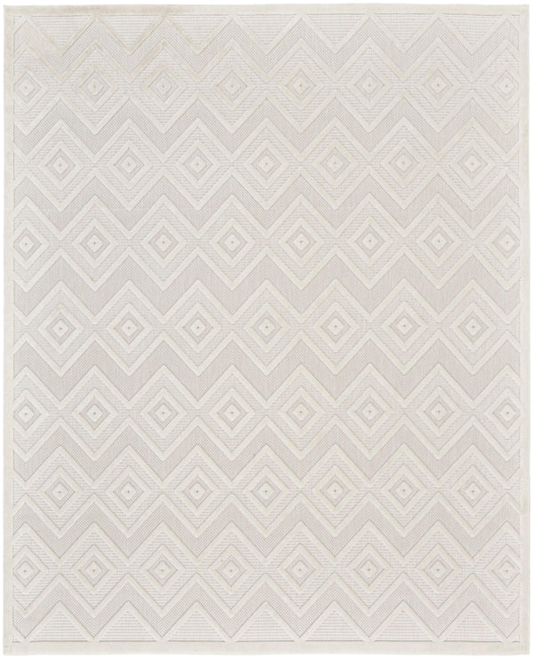 Nourison Versatile NRV01 Ivory White Modern Rug