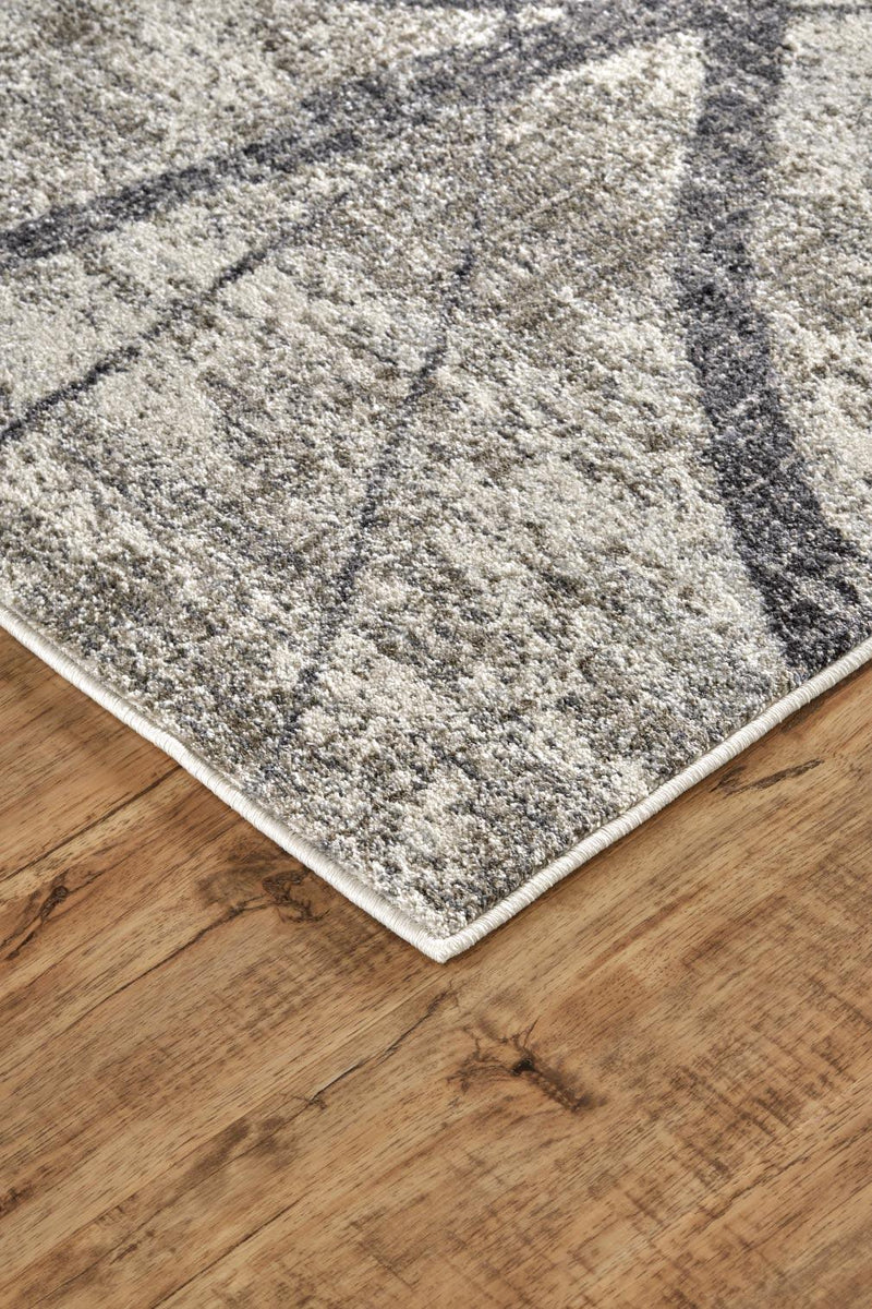 Kano Modern Abstract Rug, Warm Gray/Charcoal, 4ft - 3in x 6ft - 3in Area Rug - Modern Rug Importers