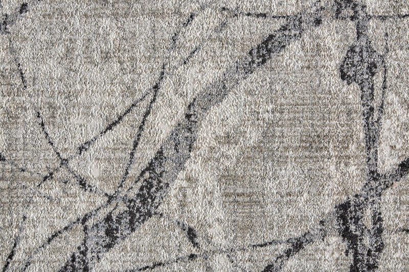 Kano Modern Abstract Rug, Warm Gray/Charcoal, 4ft - 3in x 6ft - 3in Area Rug - Modern Rug Importers