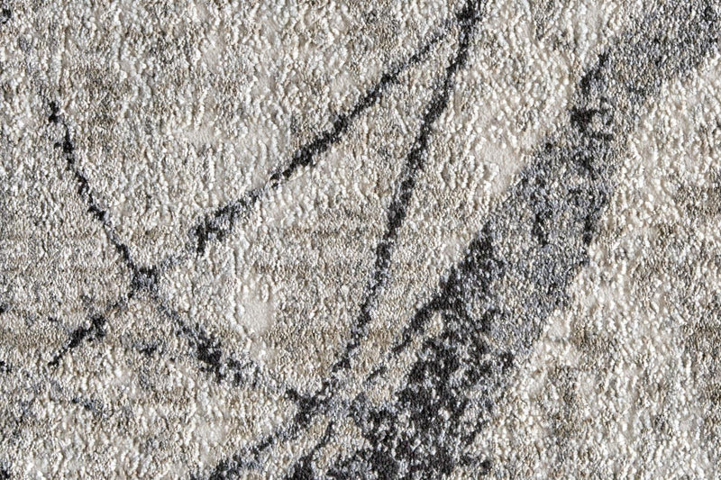 Kano Modern Abstract Rug, Warm Gray/Charcoal, 4ft - 3in x 6ft - 3in Area Rug - Modern Rug Importers