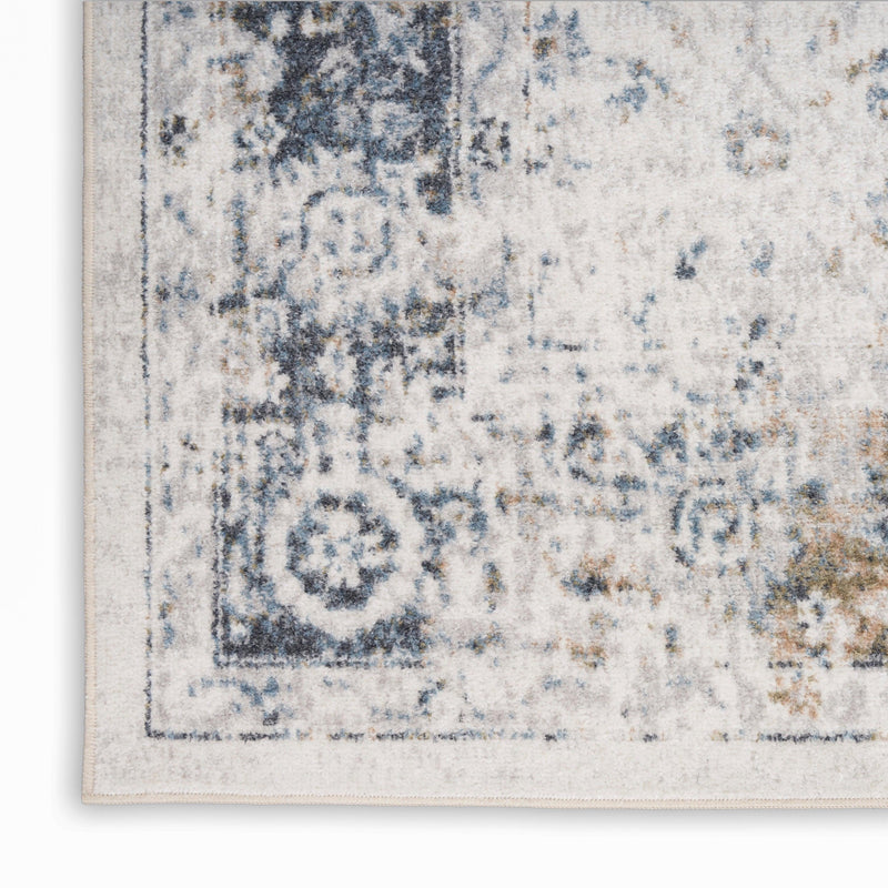 Nourison Astra Machine Washable ASW16 Ivory Blue Vintage Indoor Rug