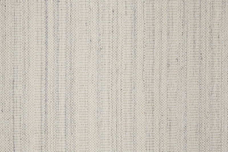 Keaton Handmade Wool Rug, Neutral Stripe, Light Gray, 9ft x 12ft Area Rug - Modern Rug Importers