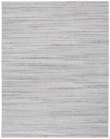 Keaton Handmade Woolt Area Rug, Neutral Stripe, Light Gray/Silver, 9ft x 12ft - Modern Rug Importers