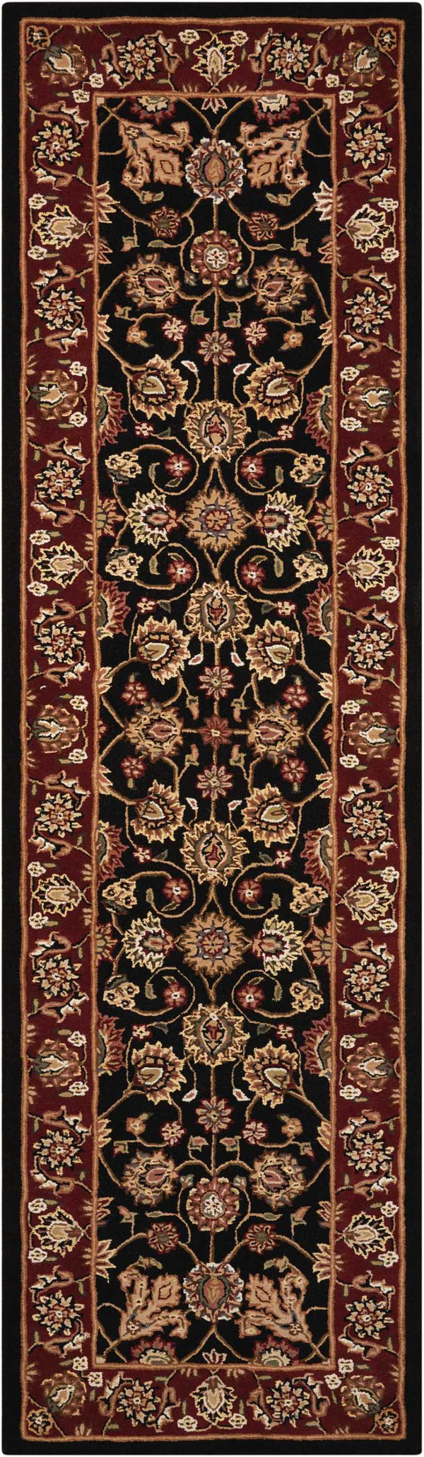 N N 2000 Black Traditional Indoor Rug