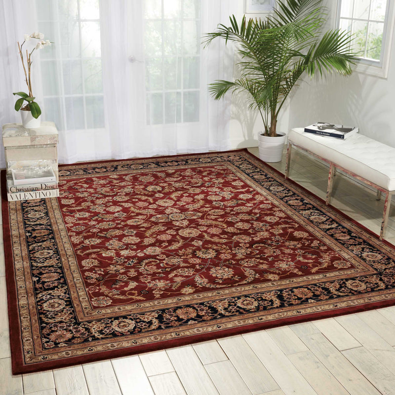 N N 2000 Burgundy Traditional Indoor Rug