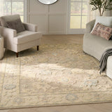 Nourison Maison 7'9" x 9'9" Taupe Ivory Vintage Indoor Rug