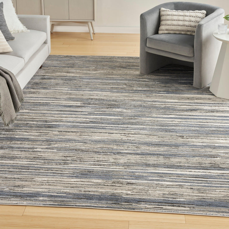 Nourison Serenity Home SRH03 Ivory Grey Blue Modern Indoor Rug