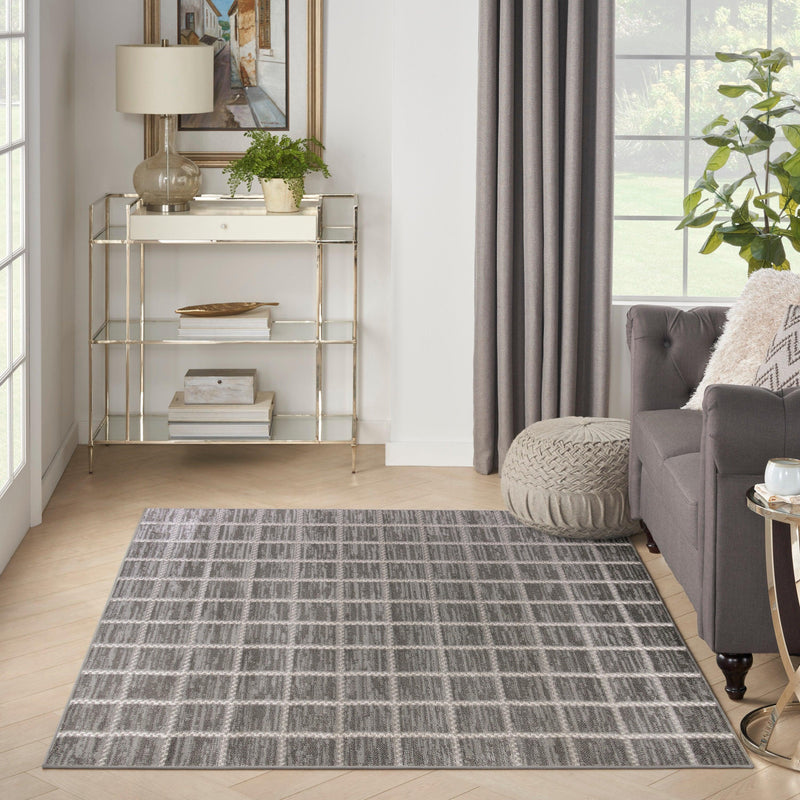 Nourison Serenity Home SRH05 Grey Ivory Modern Indoor Rug