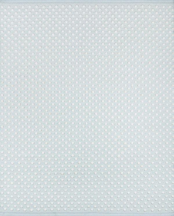 Langdon Blue Windsor Hand Woven Diamond, Dots Area Rug - Modern Rug Importers