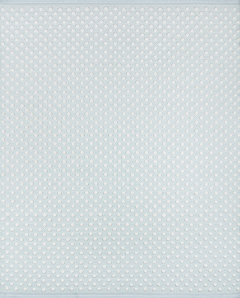 Langdon Blue Windsor Hand Woven Diamond, Dots Area Rug - Modern Rug Importers